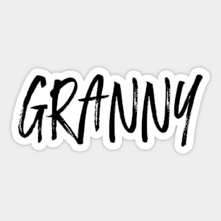 Granny Family Shirt Black Text Sticker